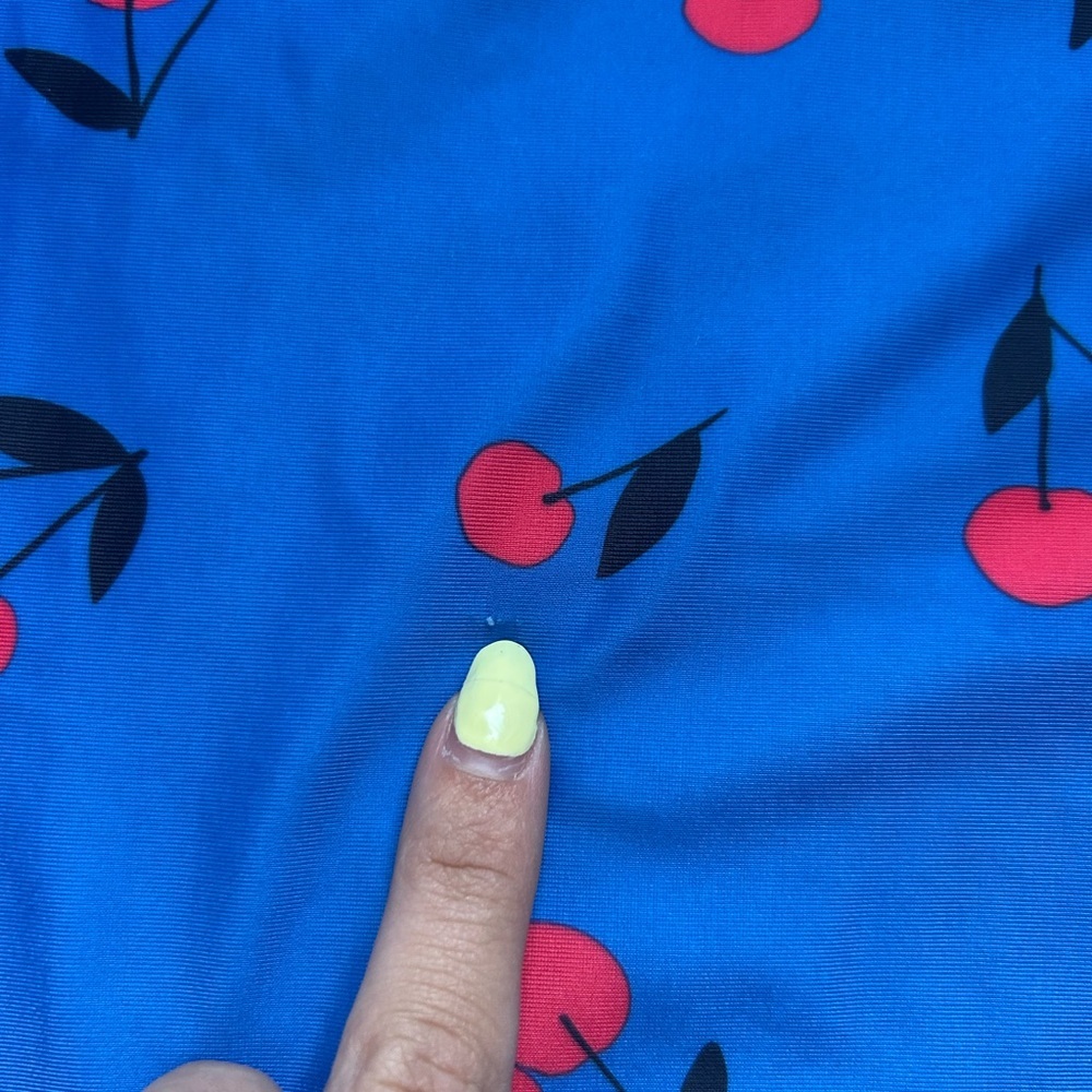 Tea Collection Blue Cherry Swim Top Size 10 - Picture 4 of 5